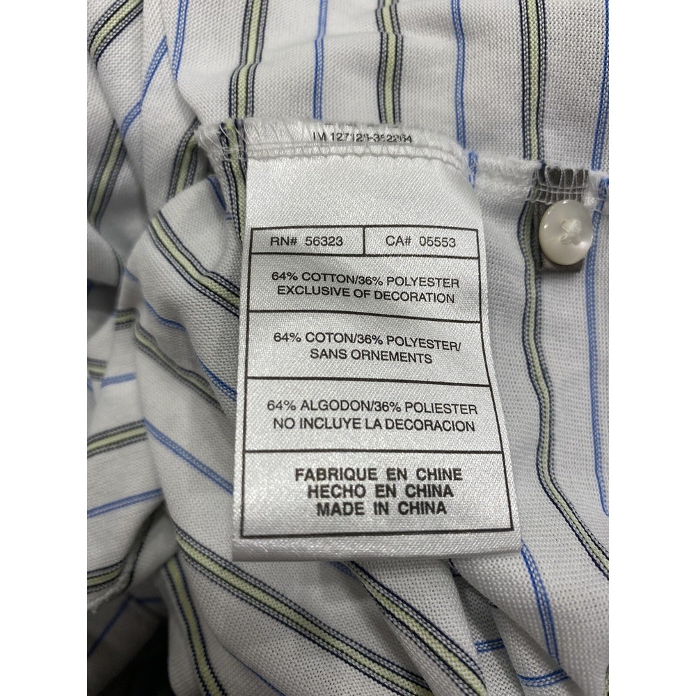 Tiger Woods Collection Polo Men's‎ White/Striped Used XL - Picture 7 of 7